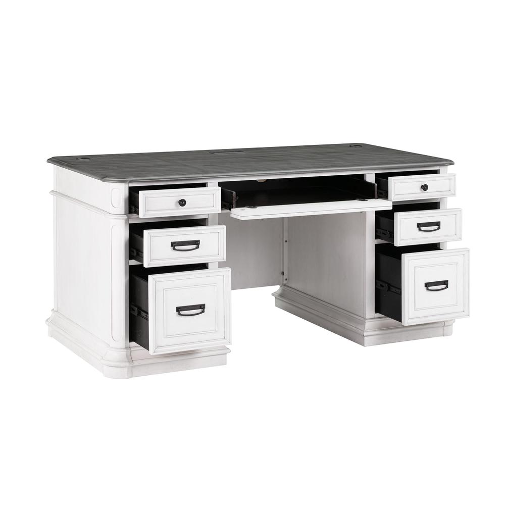 Roanoke White Executive Desk. Picture 3
