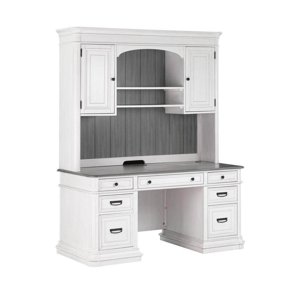 Roanoke White Credenza & Hutch SET. Picture 1
