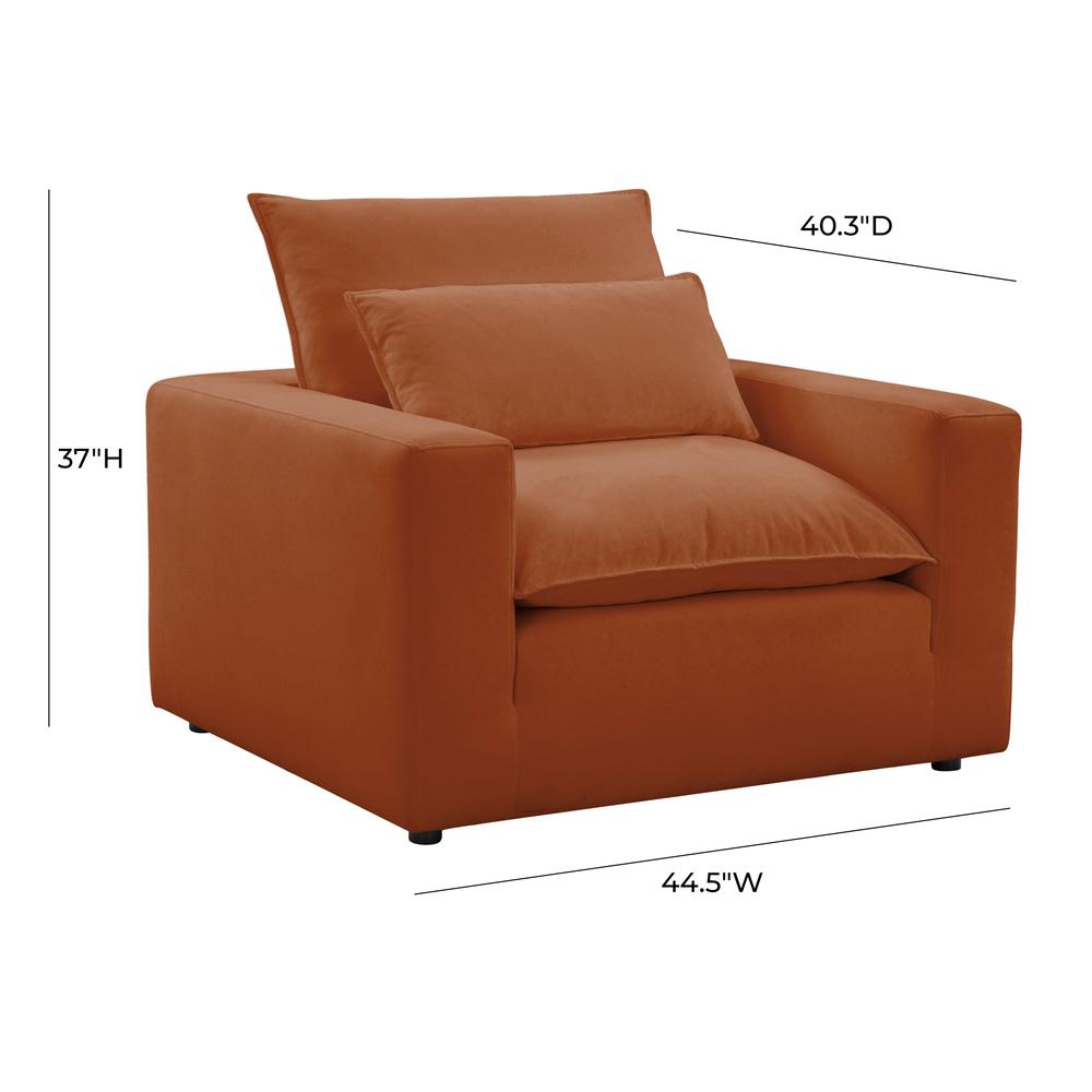Cali Rust Arm Chair. Picture 5