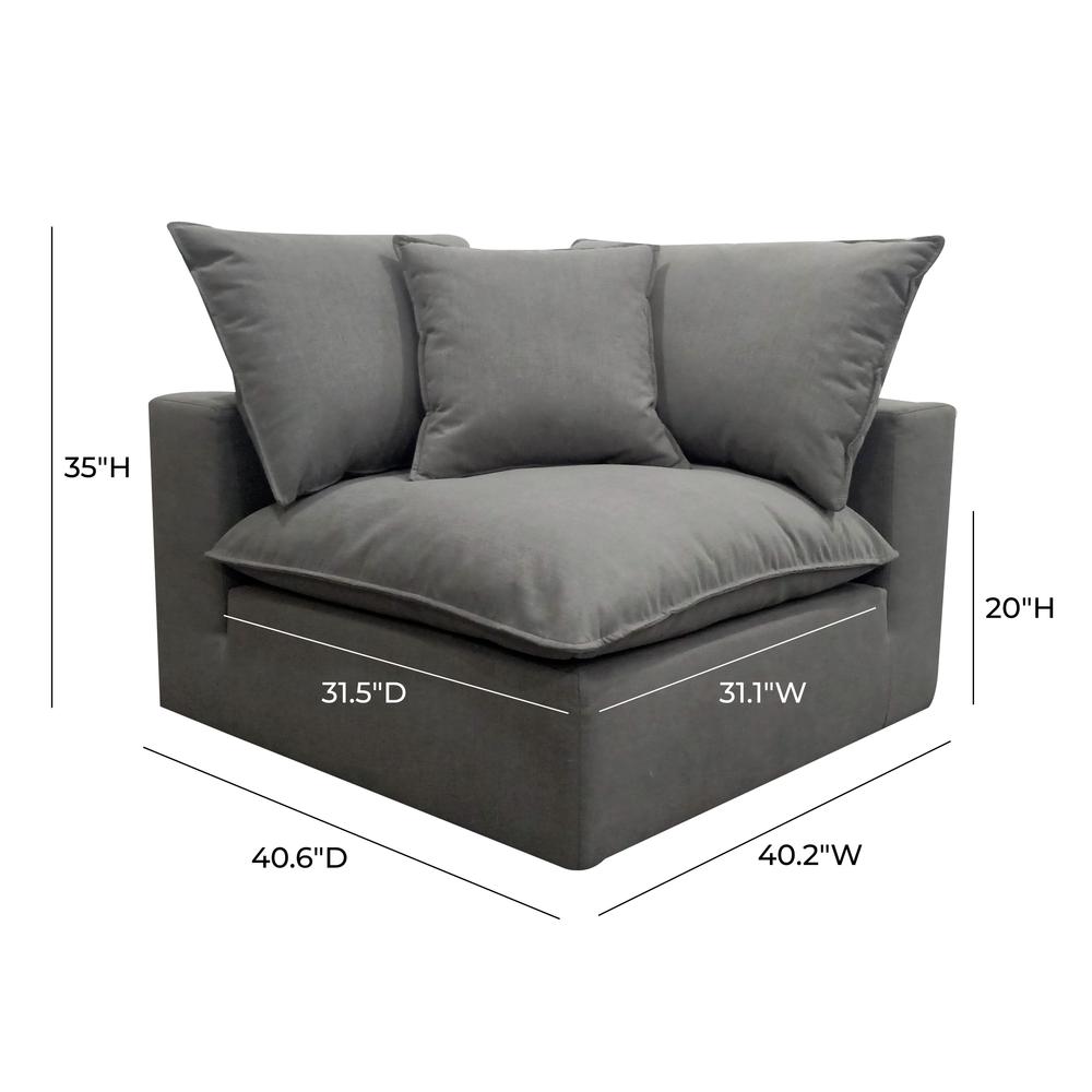 Cali Slate Corner Chair. Picture 6