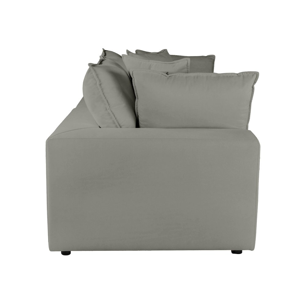 Cali Slate Performance Fabric Modular Loveseat. Picture 4