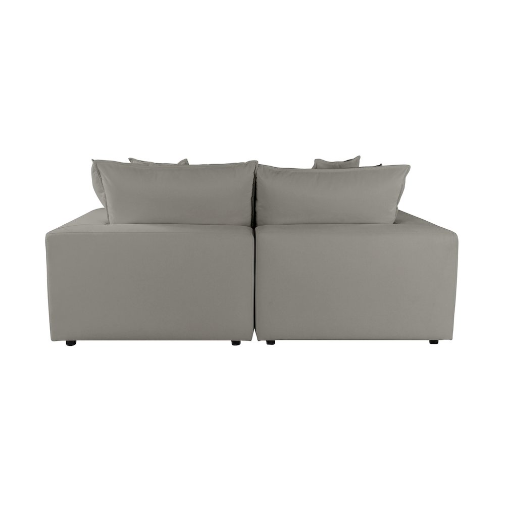 Cali Slate Performance Fabric Modular Loveseat. Picture 6