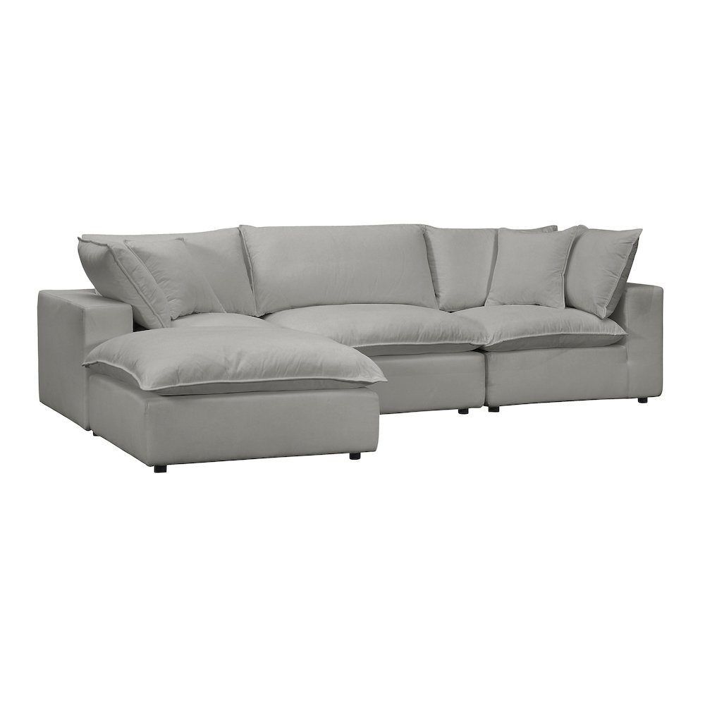 Cali Slate Performance Fabric Modular 4 Piece Sectional. Picture 1