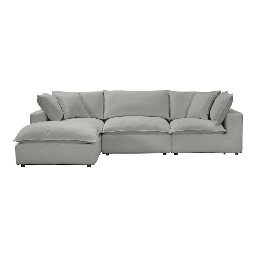 Cali Slate Performance Fabric Modular 4 Piece Sectional. Picture 3