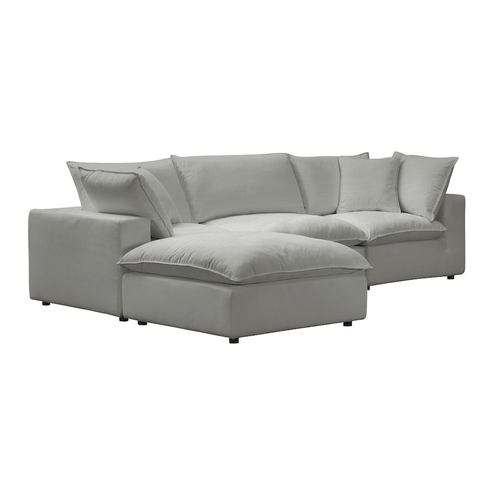 Cali Slate Performance Fabric Modular 4 Piece Sectional. Picture 4
