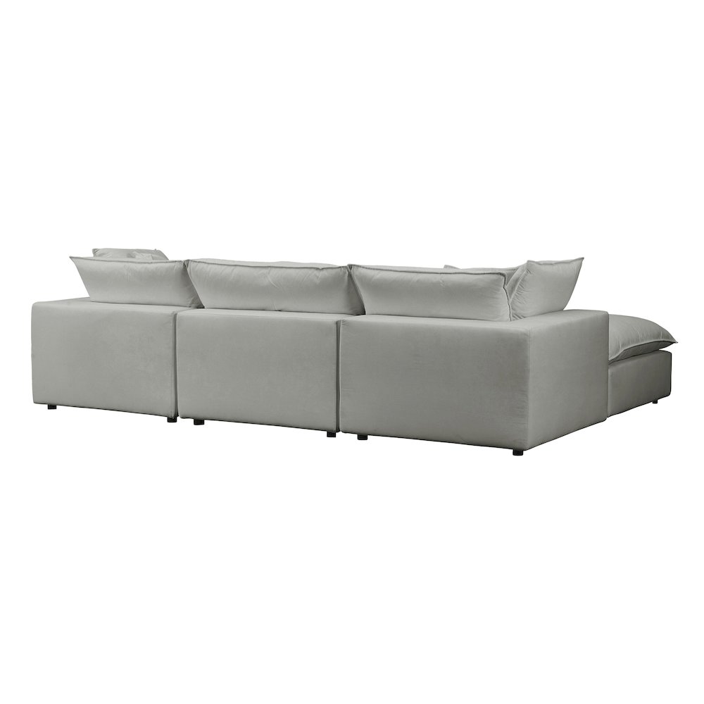 Cali Slate Performance Fabric Modular 4 Piece Sectional. Picture 5