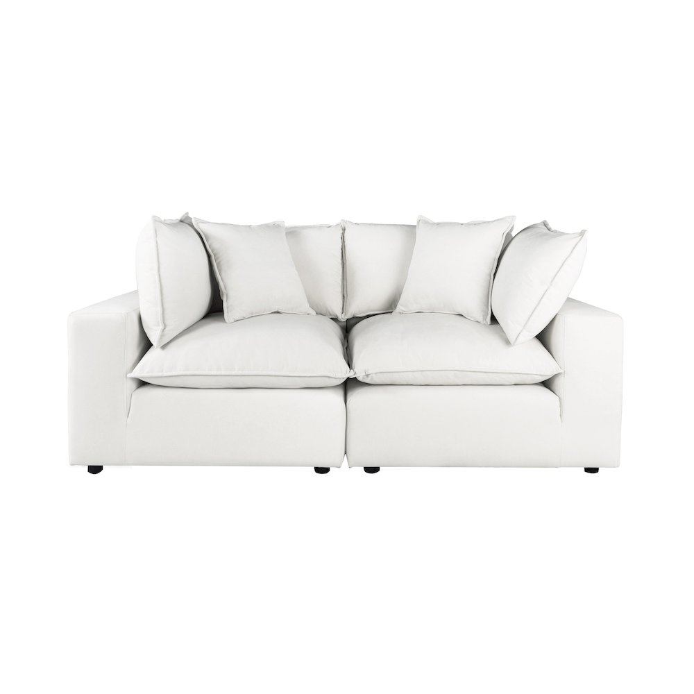 Cali Pearl Performance Fabric Modular Loveseat. Picture 3