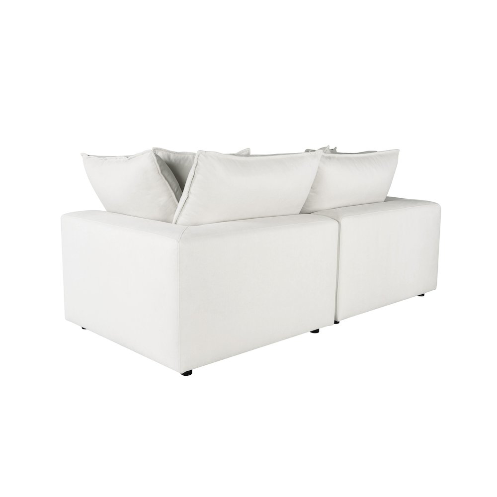 Cali Pearl Performance Fabric Modular Loveseat. Picture 5