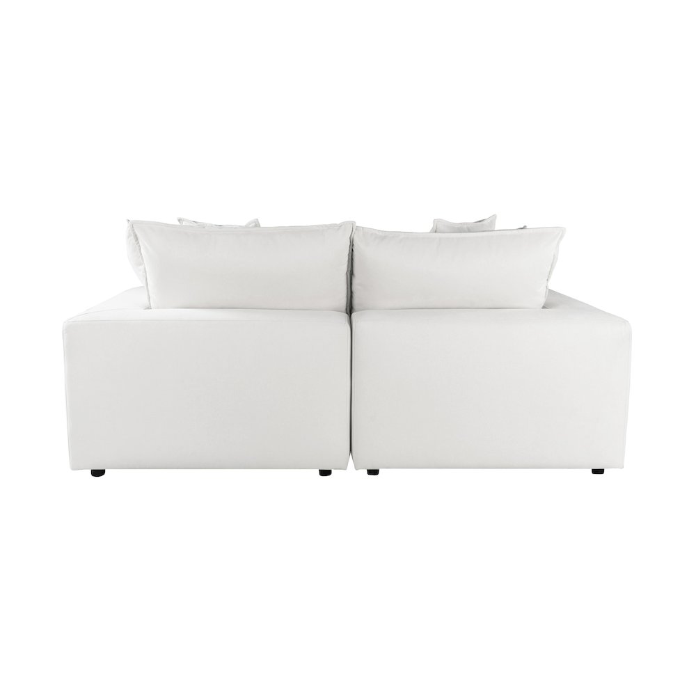 Cali Pearl Performance Fabric Modular Loveseat. Picture 6