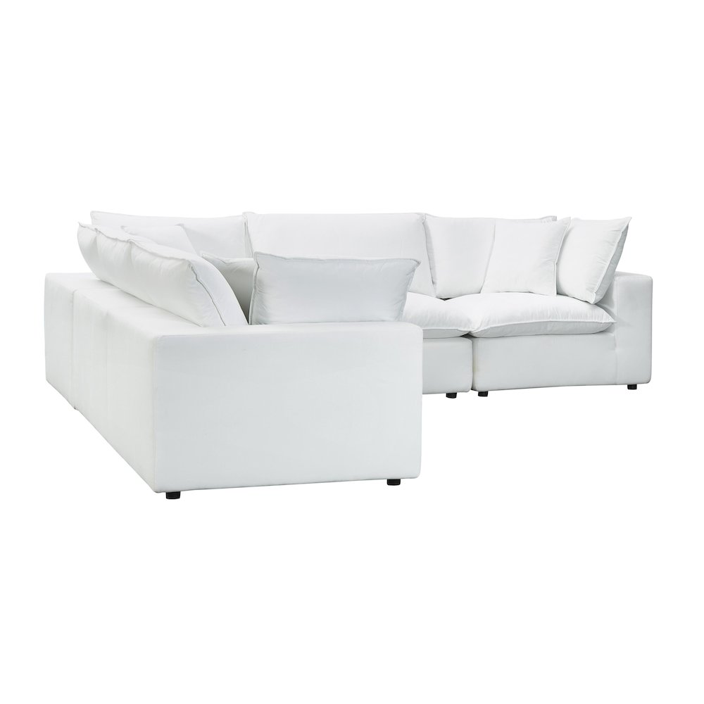 Cali Pearl Performance Fabric Modular L-Sectional. Picture 1