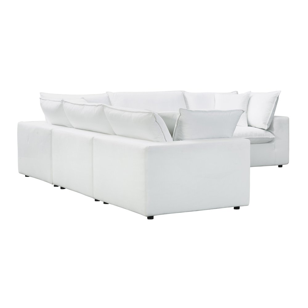 Cali Pearl Performance Fabric Modular L-Sectional. Picture 3
