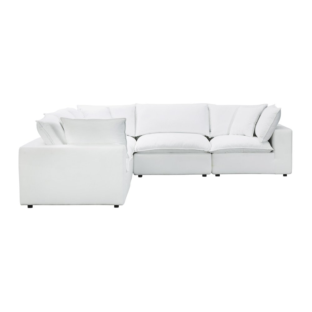 Cali Pearl Performance Fabric Modular L-Sectional. Picture 4