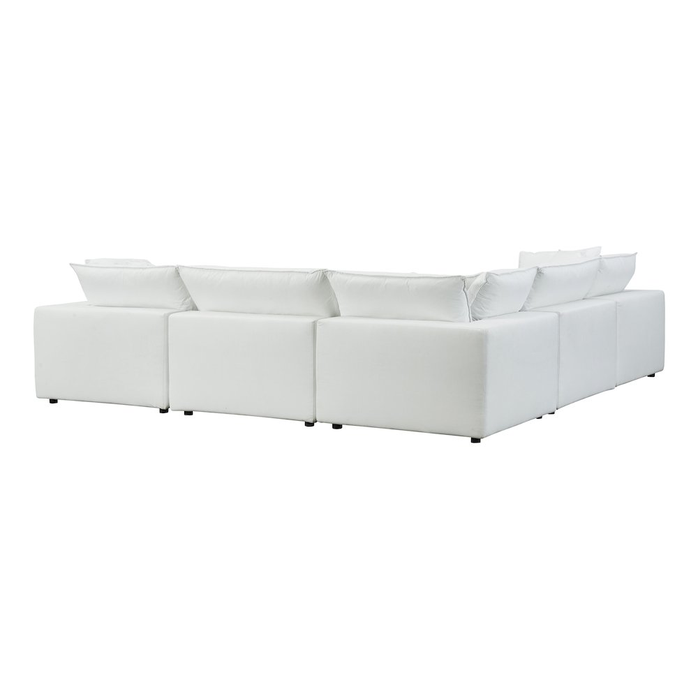 Cali Pearl Performance Fabric Modular L-Sectional. Picture 5