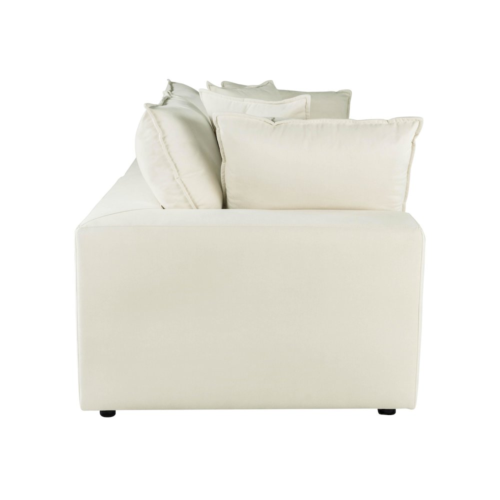 Cali Natural Performance Fabric Modular Loveseat. Picture 4