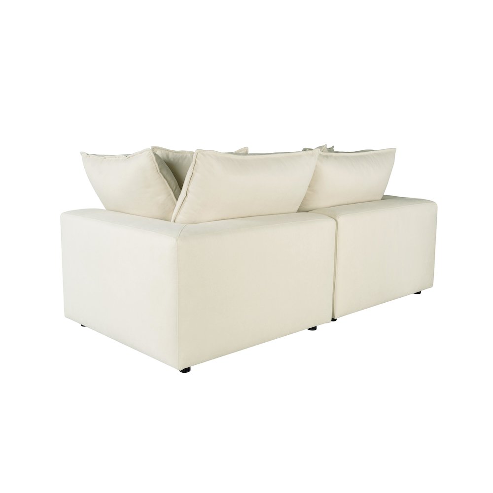 Cali Natural Performance Fabric Modular Loveseat. Picture 5