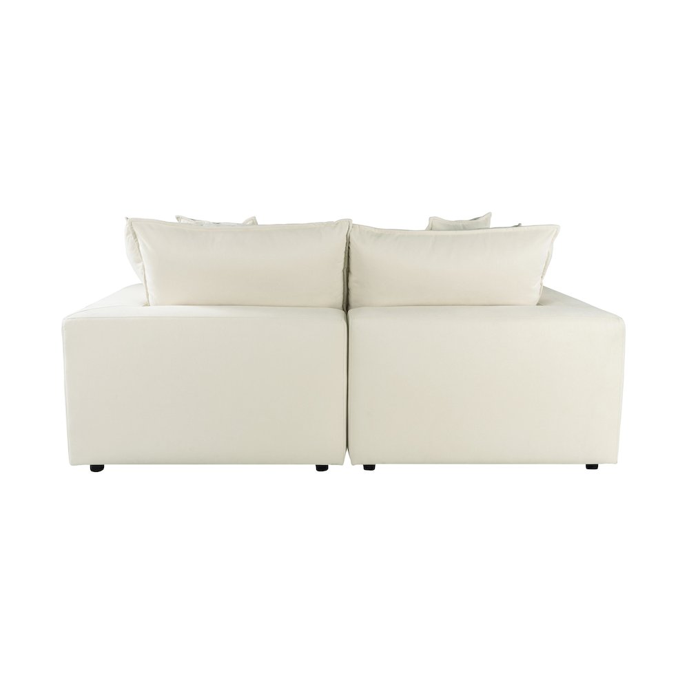 Cali Natural Performance Fabric Modular Loveseat. Picture 6