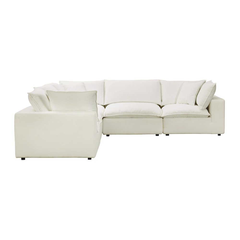 Cali Natural Performance Fabric Modular L-Sectional. Picture 1