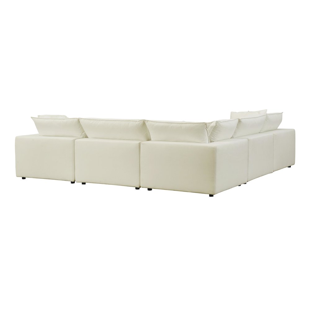 Cali Natural Performance Fabric Modular L-Sectional. Picture 5