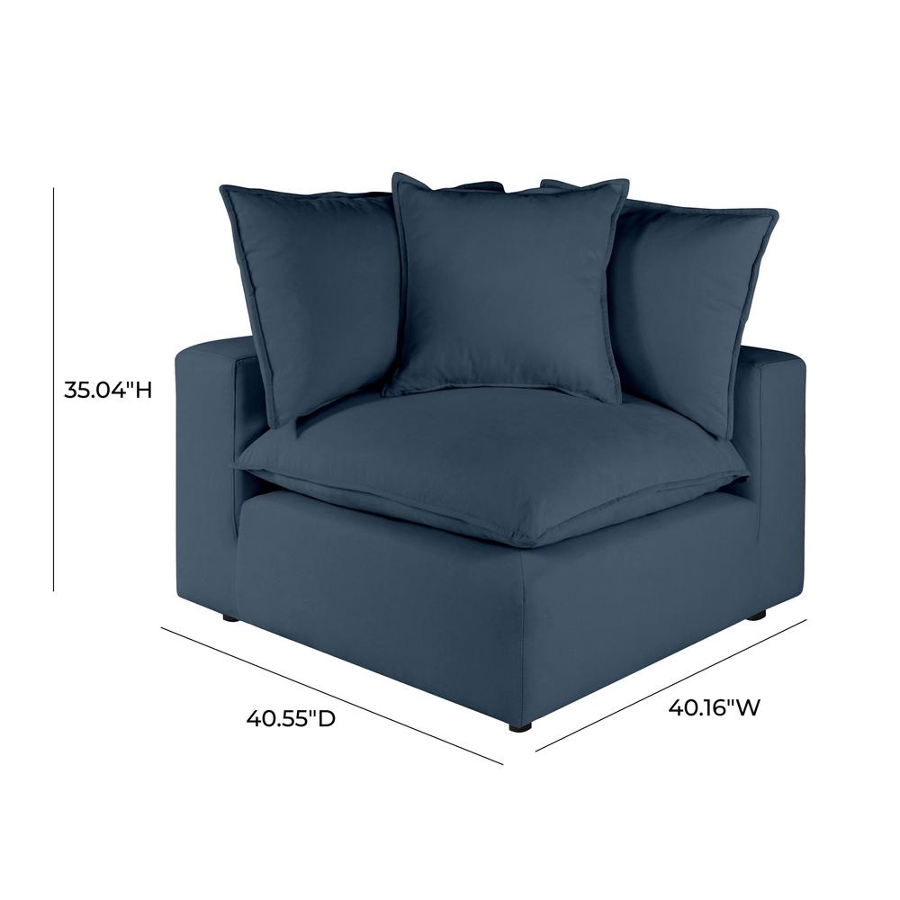 Cali Navy Corner Chair. Picture 6