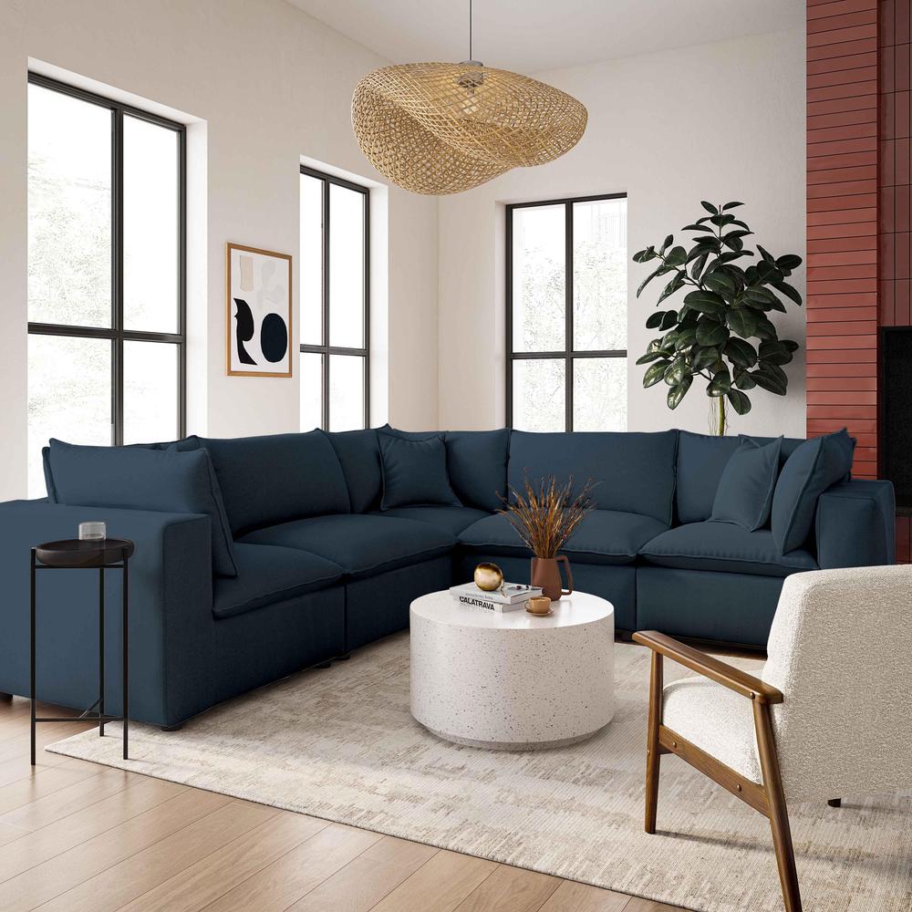 Cali Navy Corner Chair. Picture 7