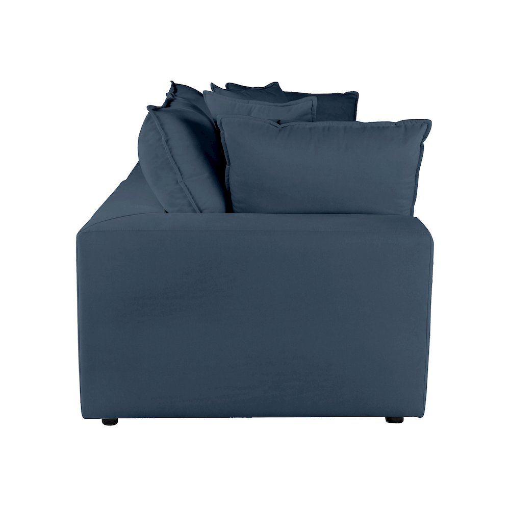 Cali Navy Performance Fabric Modular Loveseat. Picture 4