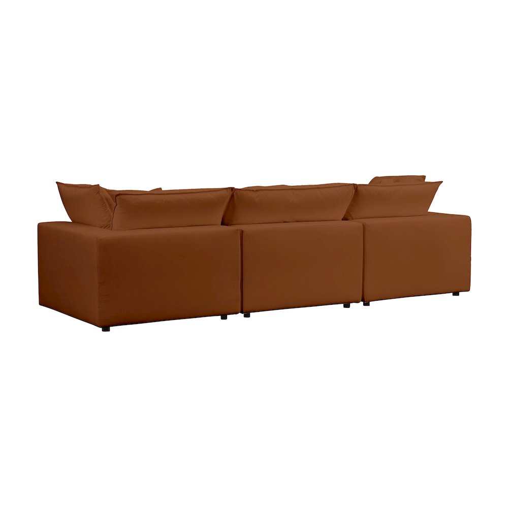 Cali Rust Performance Fabric Modular Sofa. Picture 5
