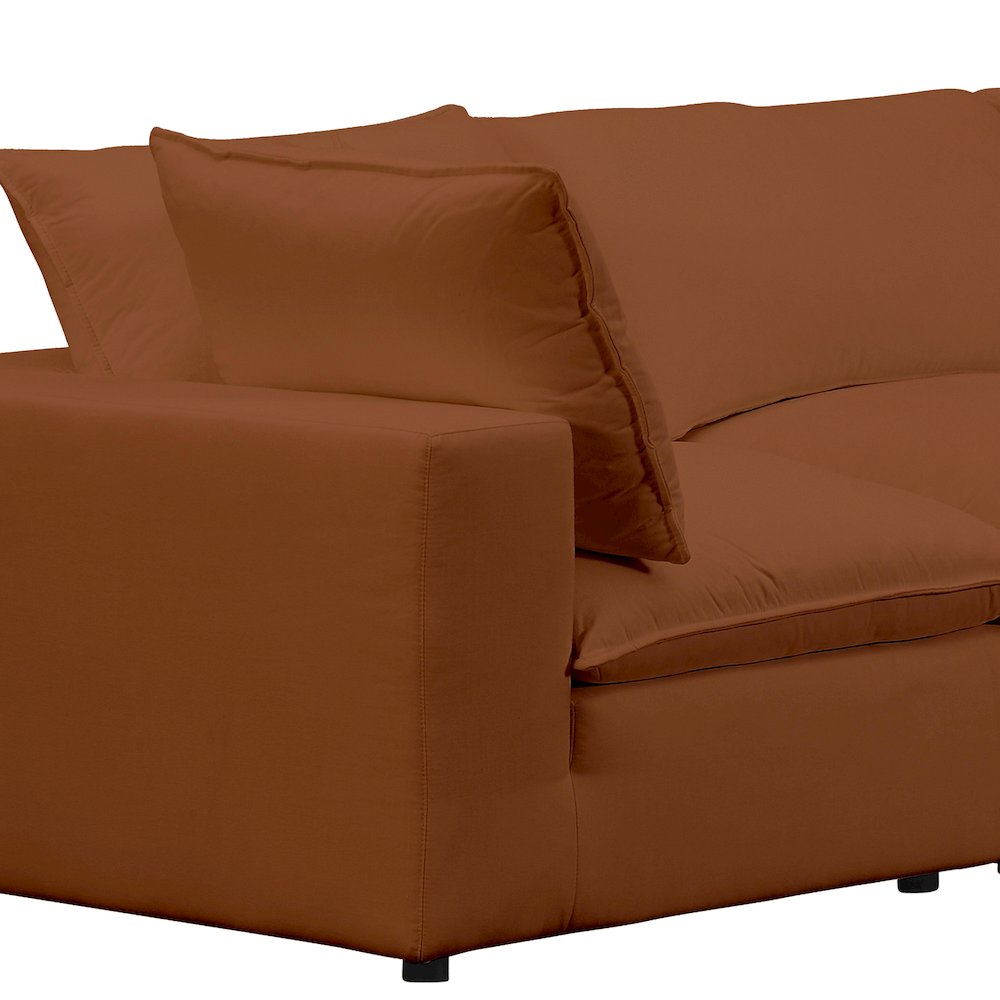 Cali Rust Performance Fabric Modular Sofa. Picture 6