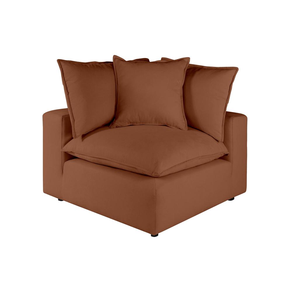 Cali Rust Corner Chair. Picture 1