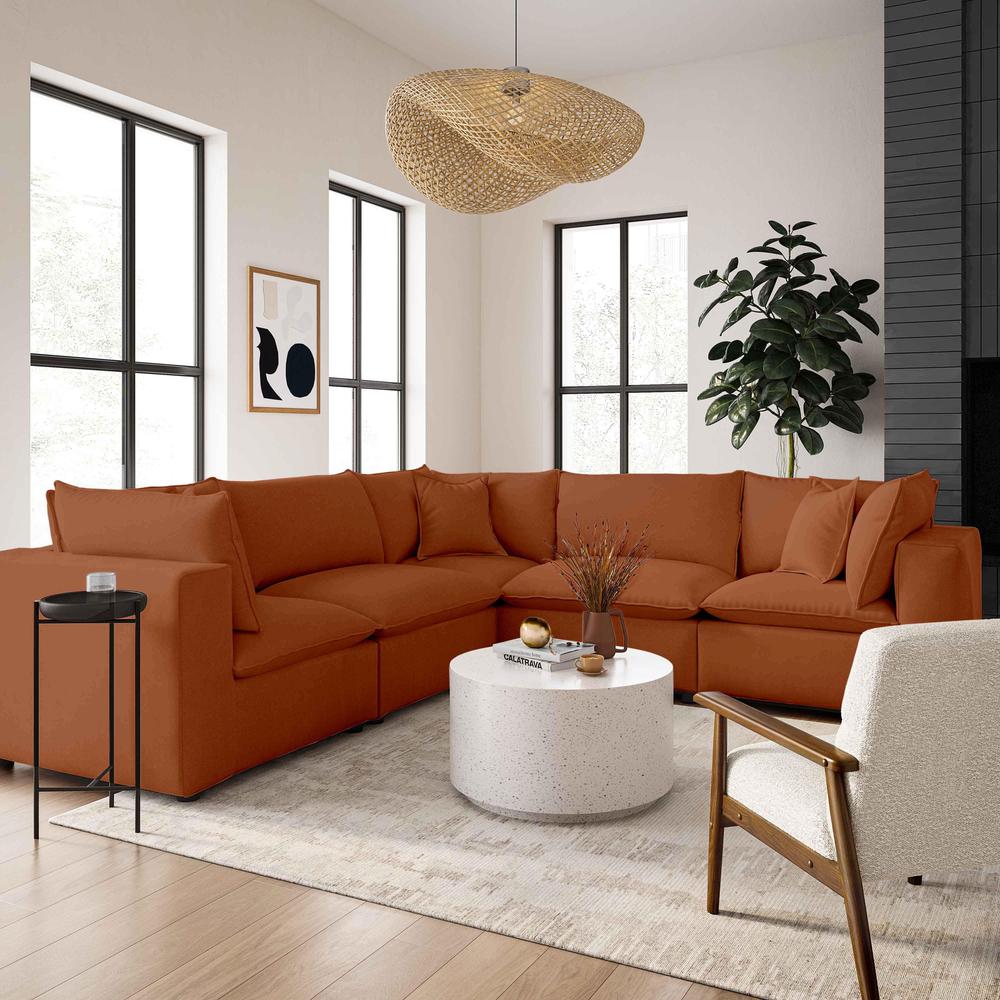 Cali Rust Corner Chair. Picture 7
