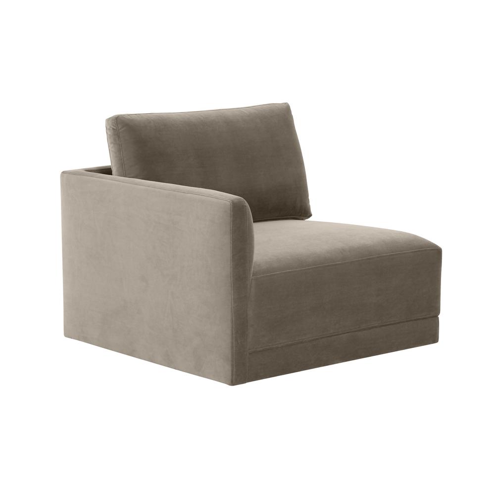 Willow Taupe LAF Corner Chair. Picture 1