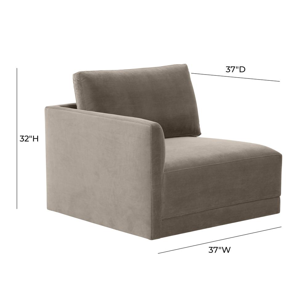Willow Taupe LAF Corner Chair. Picture 5