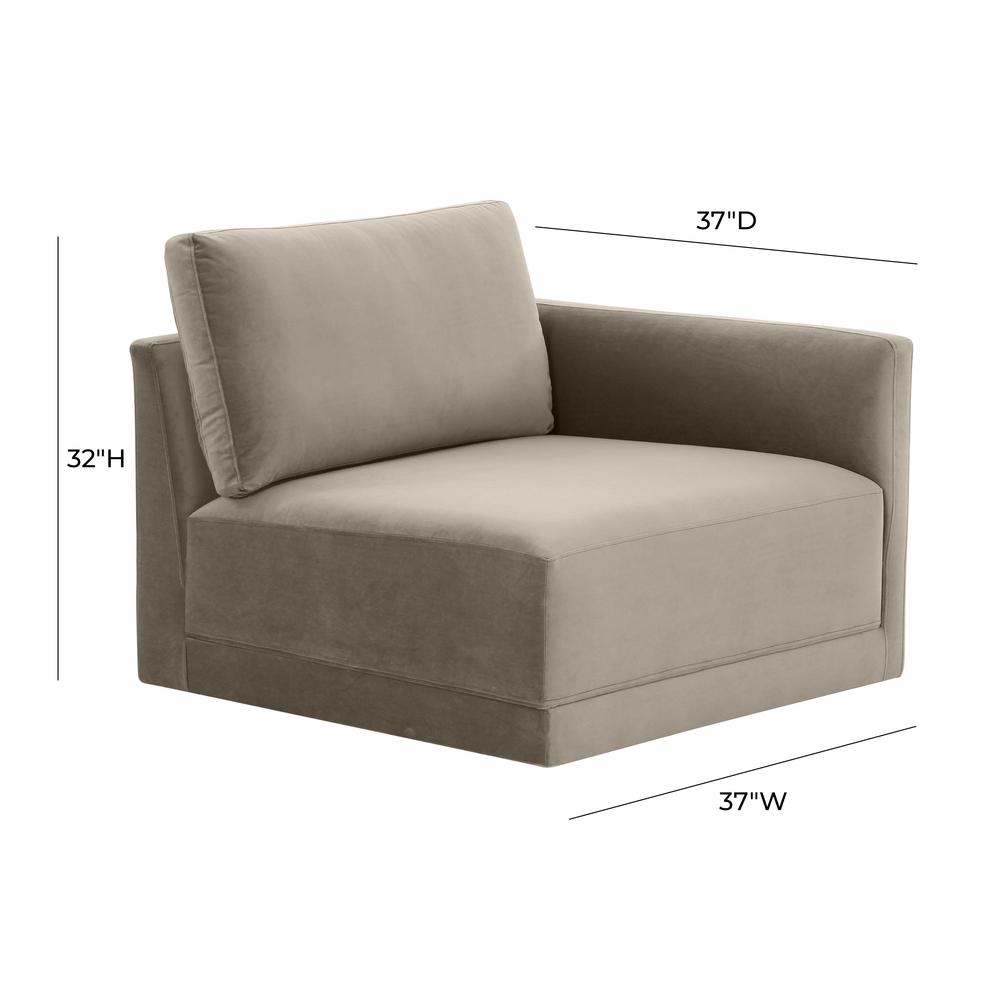 Willow Taupe RAF Corner Chair. Picture 5