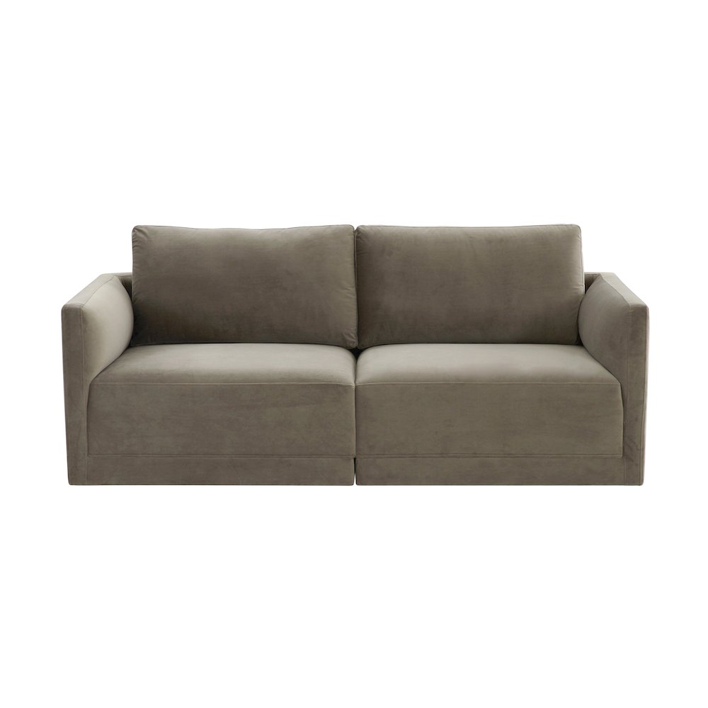 Willow Taupe Modular Loveseat. Picture 3