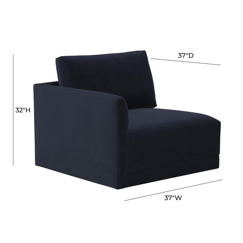 Willow Navy LAF Corner Chair. Picture 5