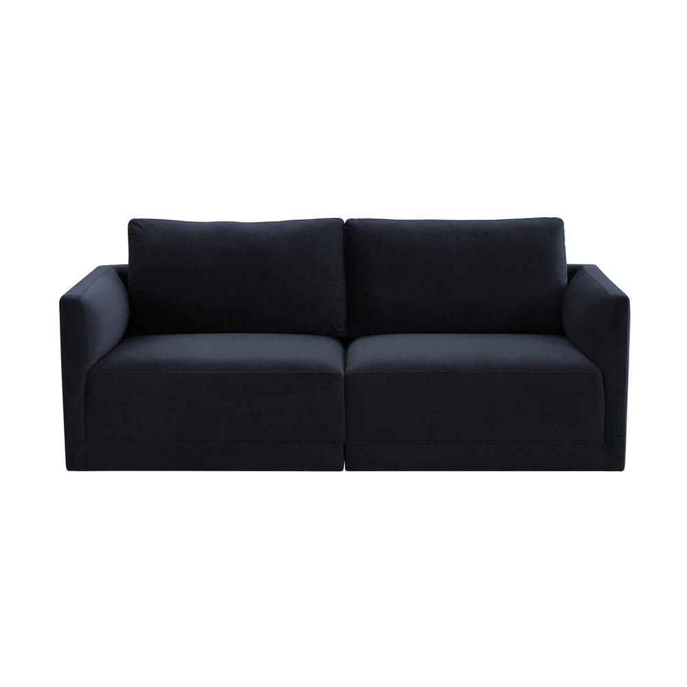 Willow Navy Modular Loveseat. Picture 2