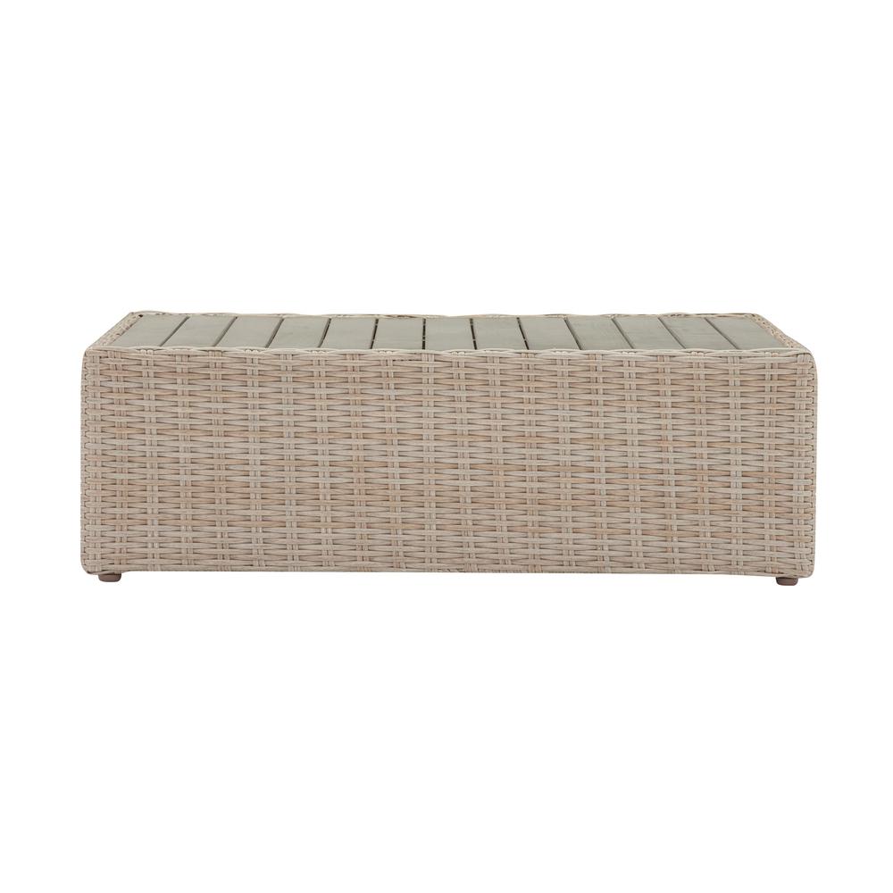 Cali Natural Wicker Outdoor Ottoman. Picture 4