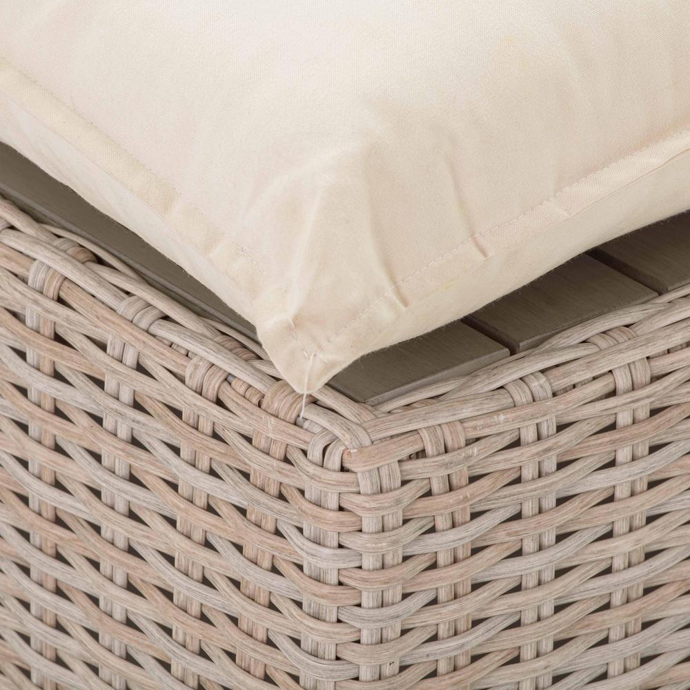 Cali Natural Wicker Outdoor Ottoman. Picture 7