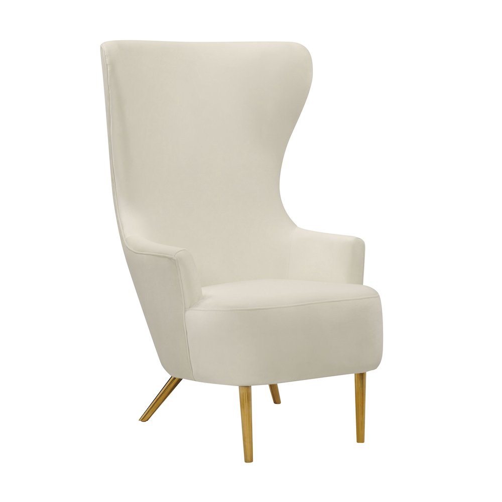 Julia Cream Wingback Chair. Picture 1