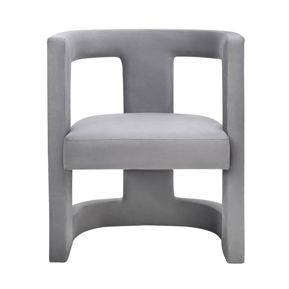 Ada Grey Velvet Chair. Picture 2