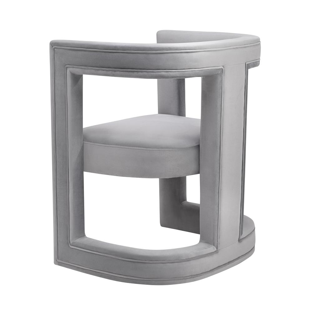 Ada Grey Velvet Chair. Picture 3