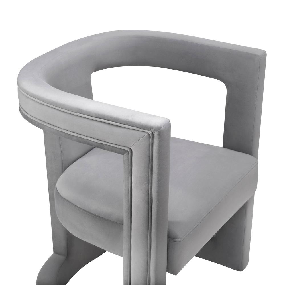 Ada Grey Velvet Chair. Picture 4