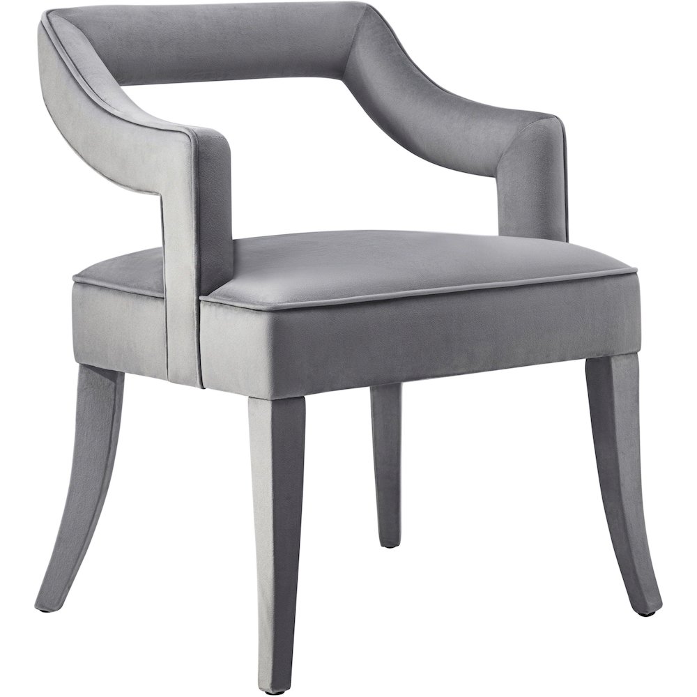Tiffany Grey Velvet Chair. Picture 1