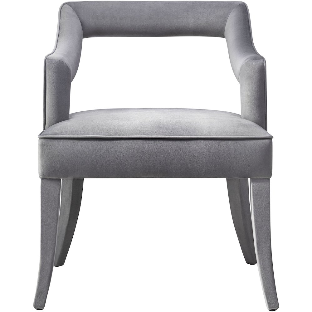 Tiffany Grey Velvet Chair. Picture 3