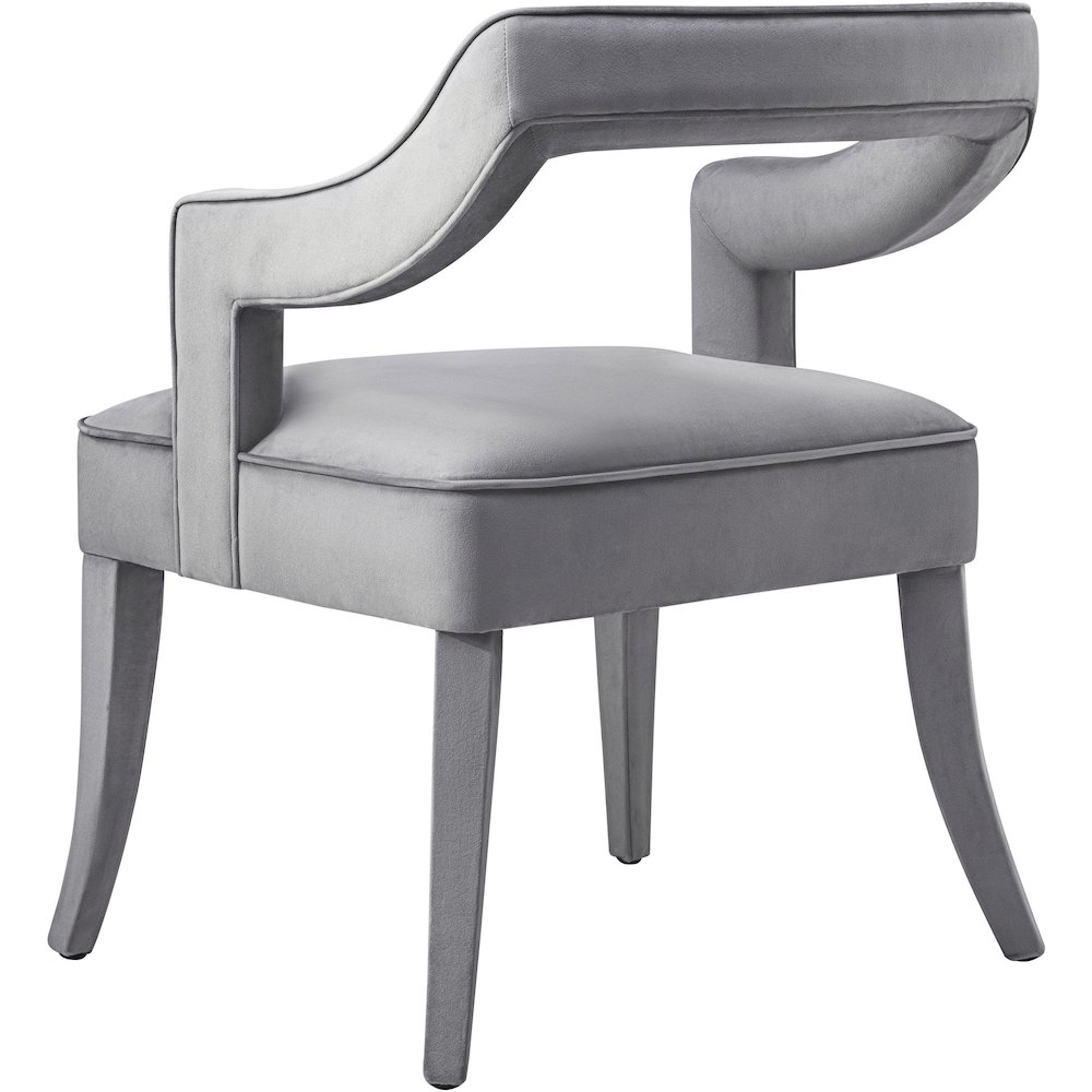 Tiffany Grey Velvet Chair. Picture 4