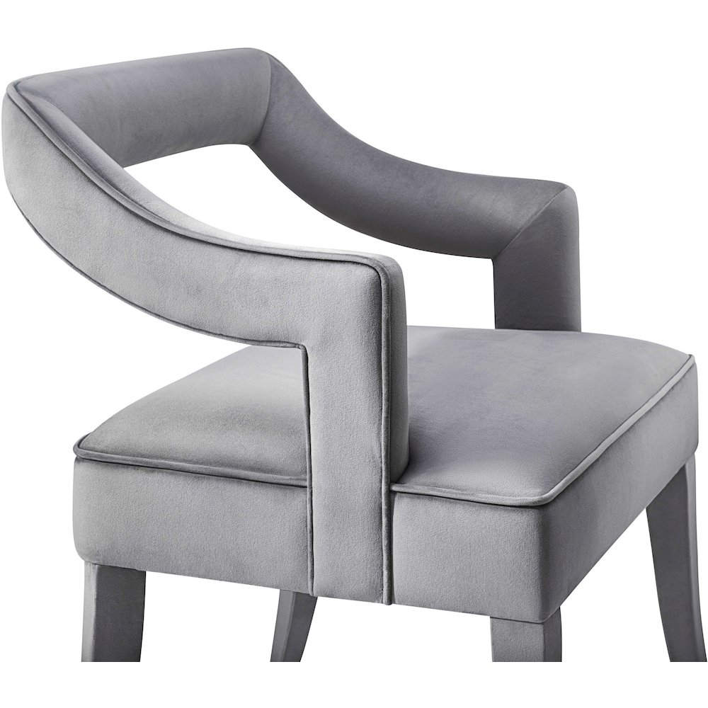 Tiffany Grey Velvet Chair. Picture 5