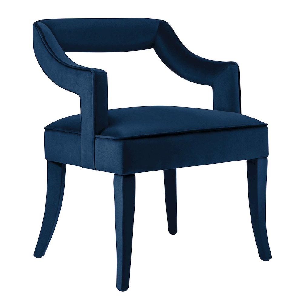 Tiffany Navy Velvet Chair. Picture 1