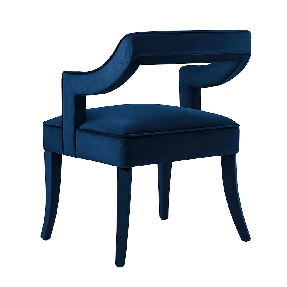 Tiffany Navy Velvet Chair. Picture 4