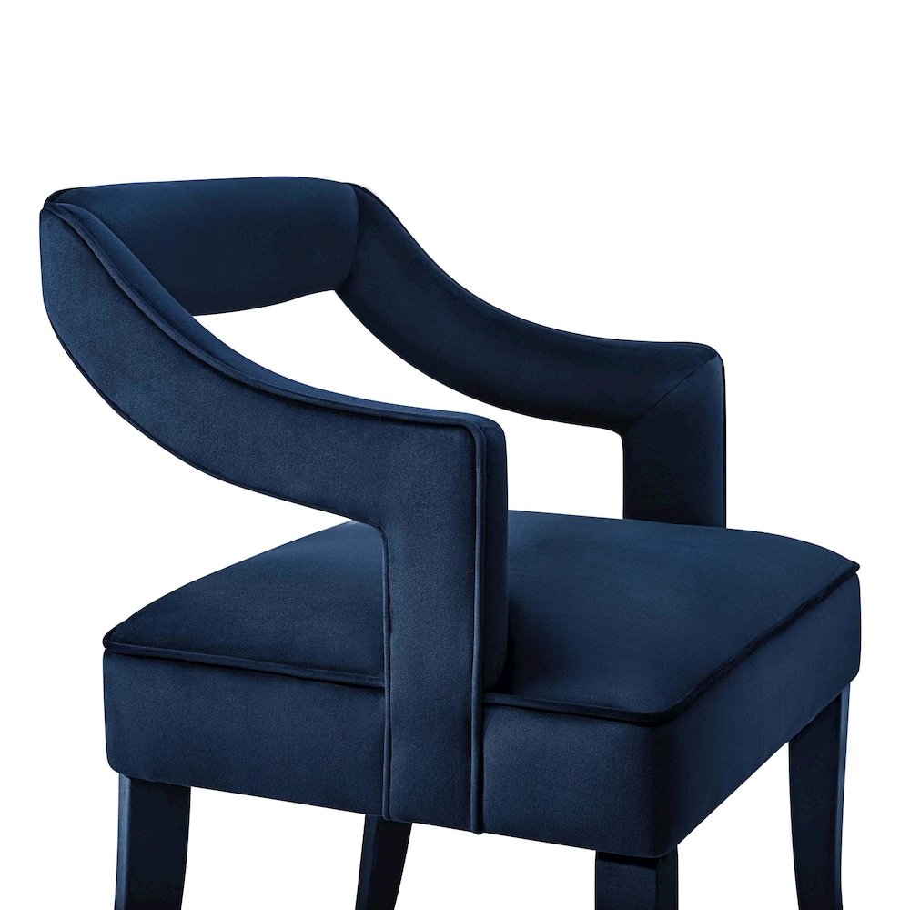 Tiffany Navy Velvet Chair. Picture 5