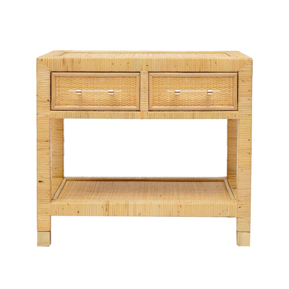 Amara Natural Rattan Nightstand. Picture 3