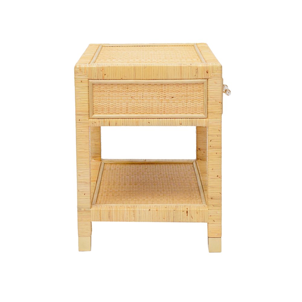 Amara Natural Rattan Nightstand. Picture 4